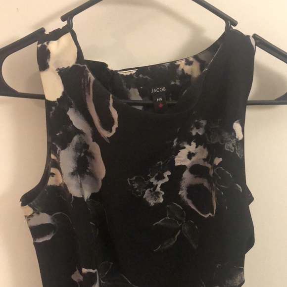 Jacob black floral cocktail dress. Size small. - Picture 3 of 3